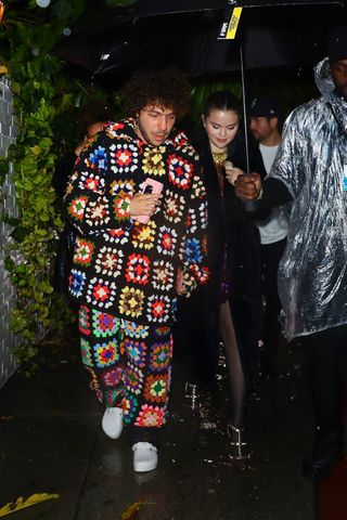Benny Blanco and Selena Gomez attending a Grammys after-party