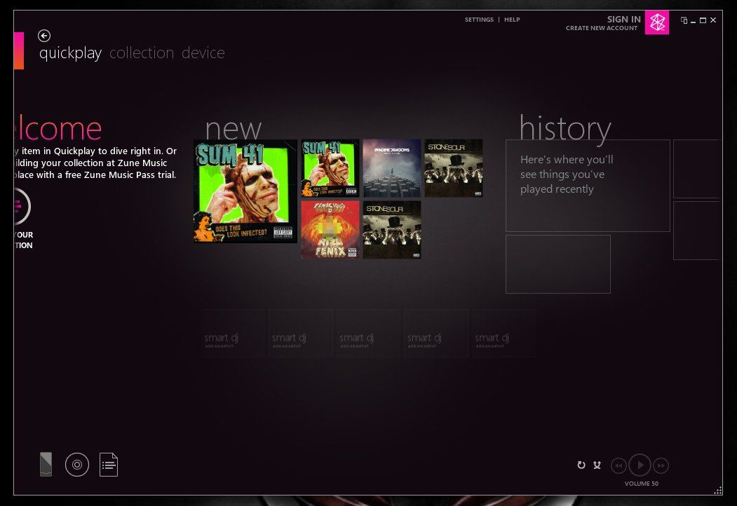 Zune desktop app