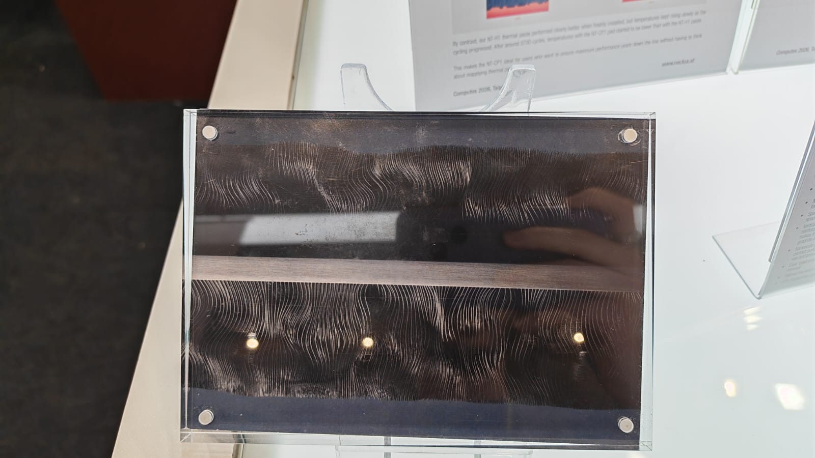 The carbon nanotubes in the NT-CP1 Carbice Carbon Nanotube Thermal Pad after activation