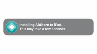 Alt Store iPad notification on macOS