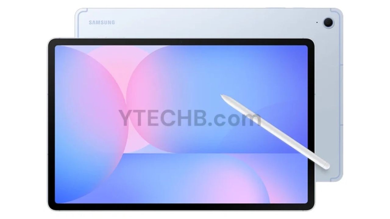 Samsung Galaxy Tab S10 FE against a white background.