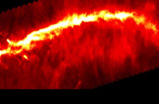 Astronomers have reconstructed a 3D structure of the interstellar molecular cloud Musca using vibrations from its hair-like striations.