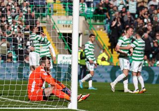 Celtic celebrate scoring past St Johnstone