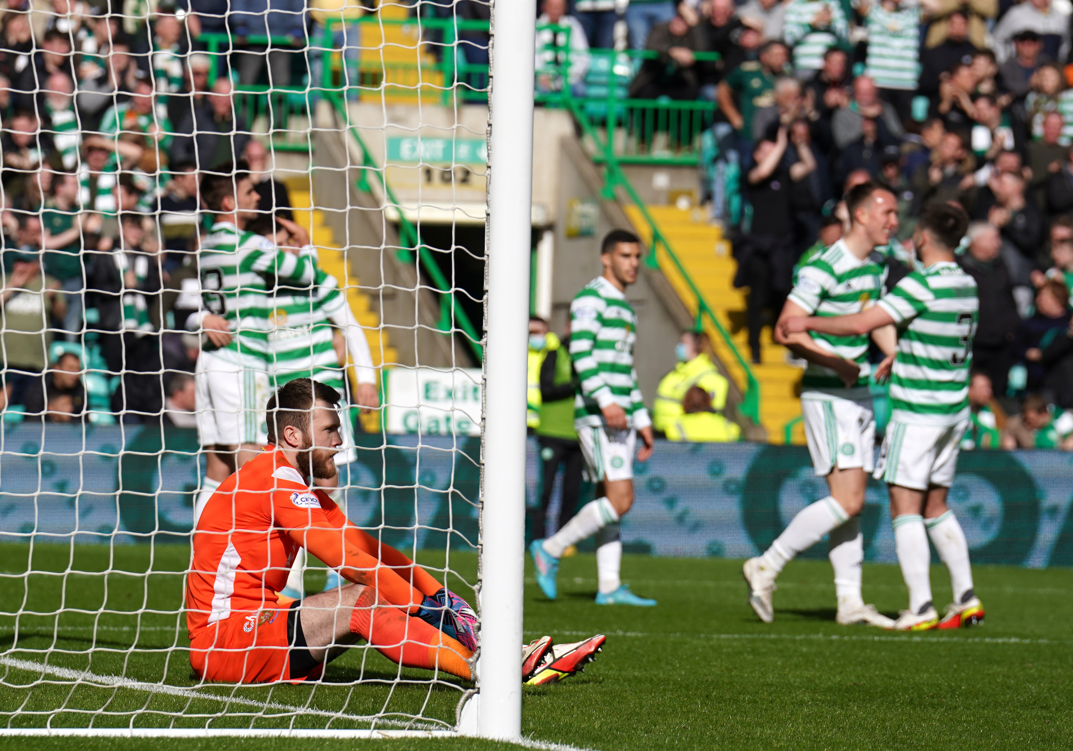 Celtic celebrate their goal against St Johnstone