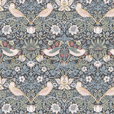 Morris & Co strawberry thief wallpaper