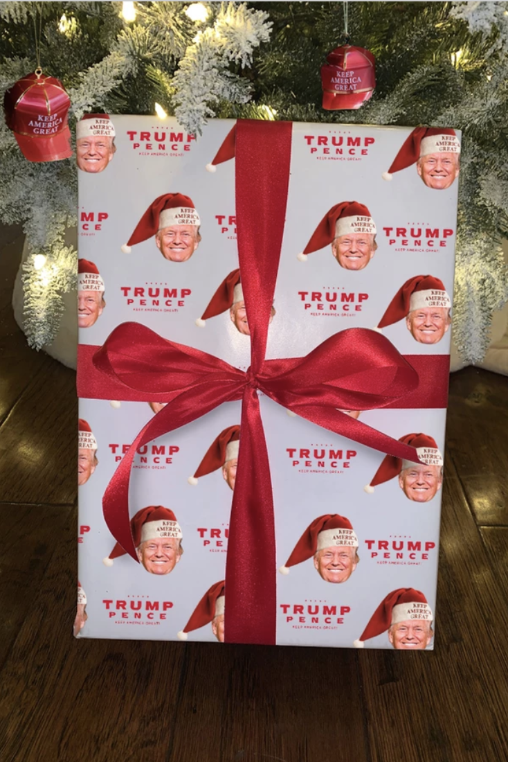 Trump Holiday Wrapping Paper.