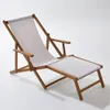 Amezza Acacia & Canvas Lounge Chair