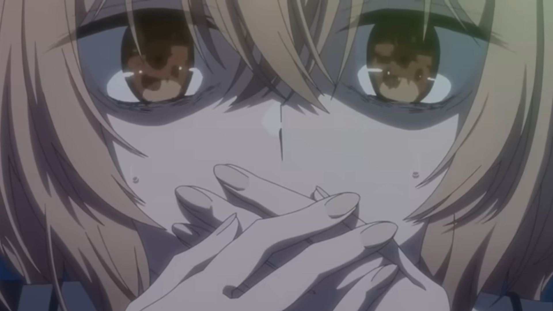 Hinako Yaotose covering her mouth in This Monster Wants to Eat Me