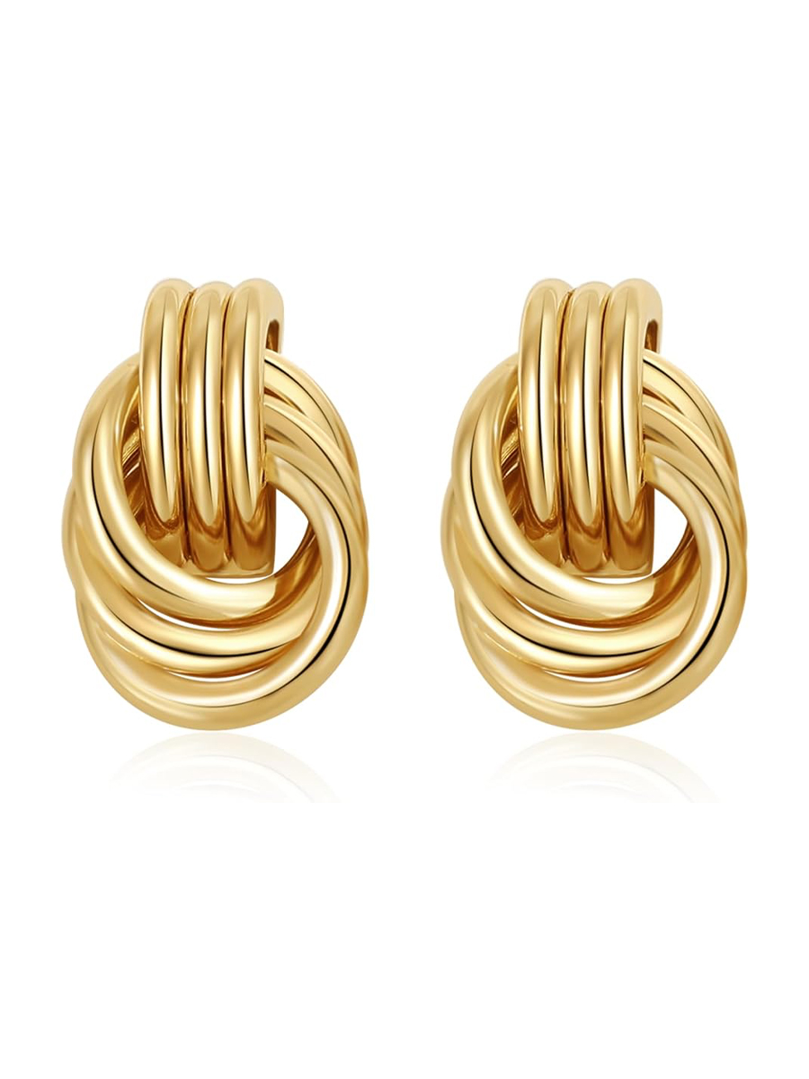 SHERLOVE, Chunky Gold Earrings