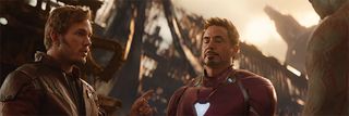 Star-Lord exasperating Tony Stark in Avengers: Infinity War