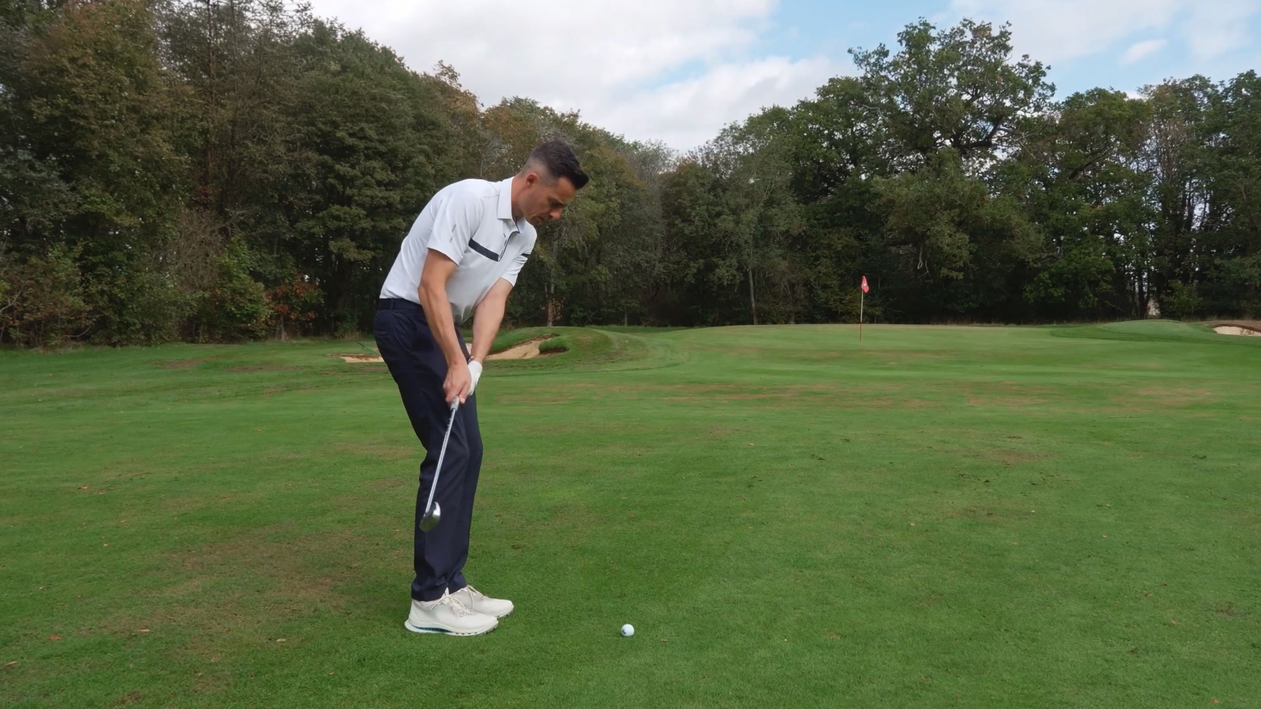 Golfer hitting a pitch shot