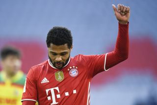 Serge Gnabry scored two late goals in Bayern Munich's thrashing of Cologne.