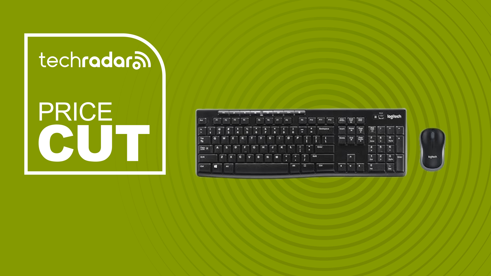 Logitech MK270 Wireless Keyboard and Mouse Combo for Windows, 2.4 GHz, 8 Multimedia Keys, PC, Laptop, Wireless Keyboard Compact Mouse Combo - Black