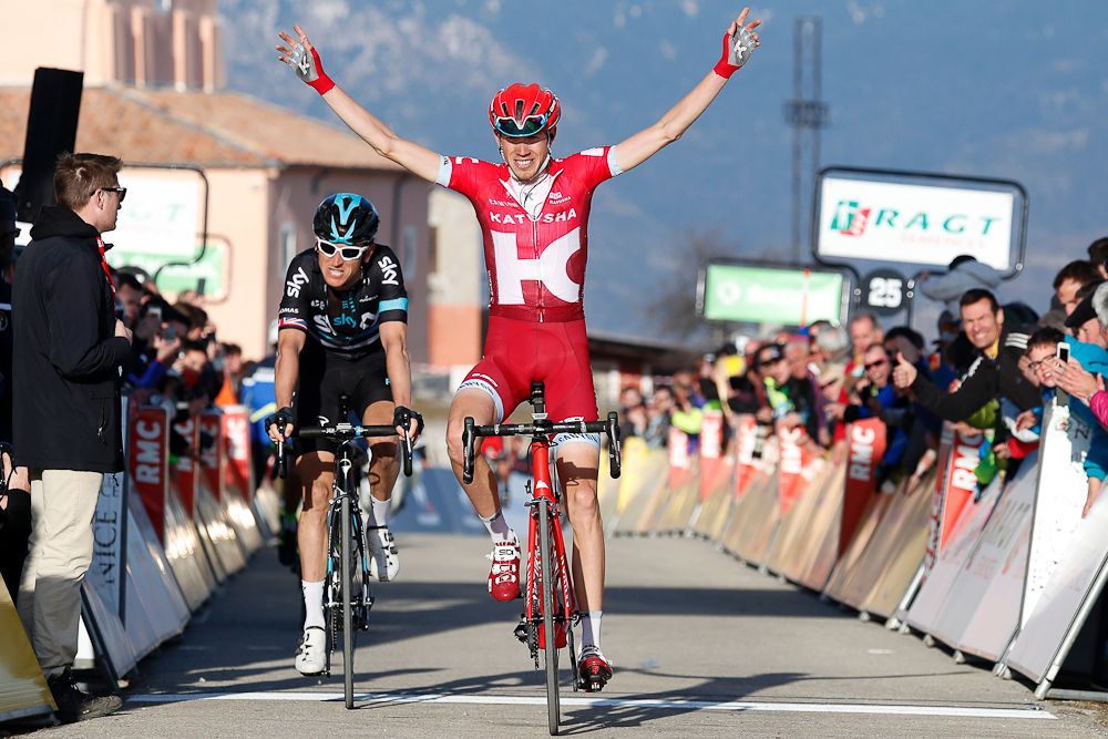 Ilnur Zakarin wins stage 6 at Paris-Nice.
