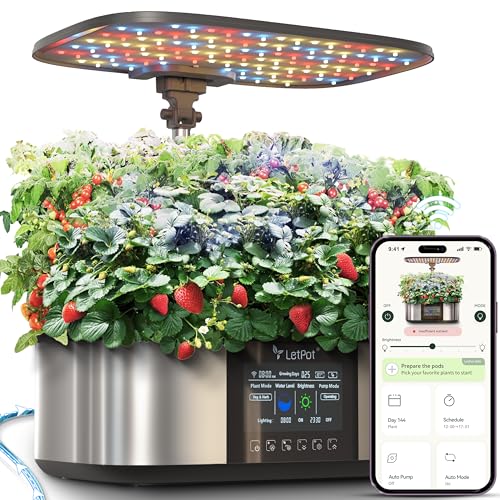 Letpot Lph-Max Hydroponics Growing System Kit, 21 Pods App &amp;amp; Wifi Automatic Controlled Smart Indoor Garden With 36w Led Grow Light, Auto Drip Irrigation Kits, Self-Managed Nurturing &amp;amp; Watering