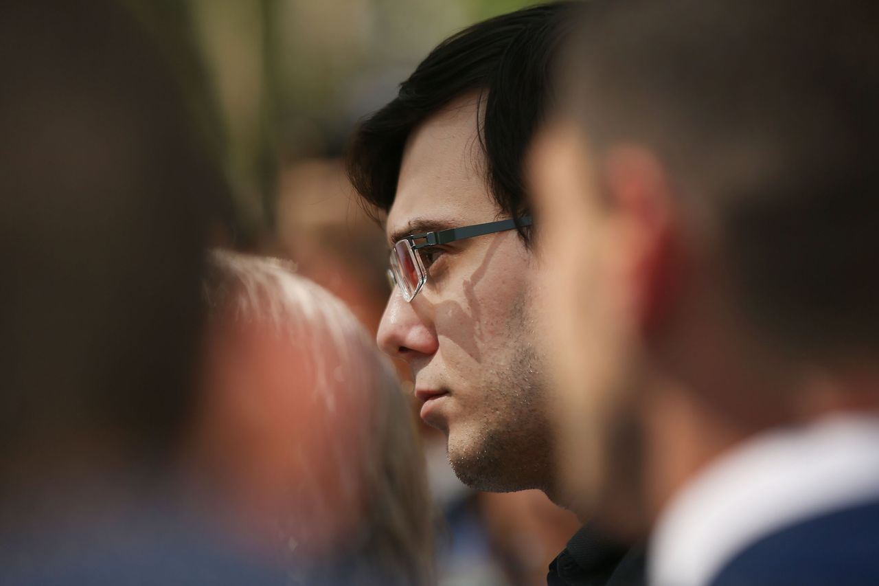 Martin Shkreli speaks to the media