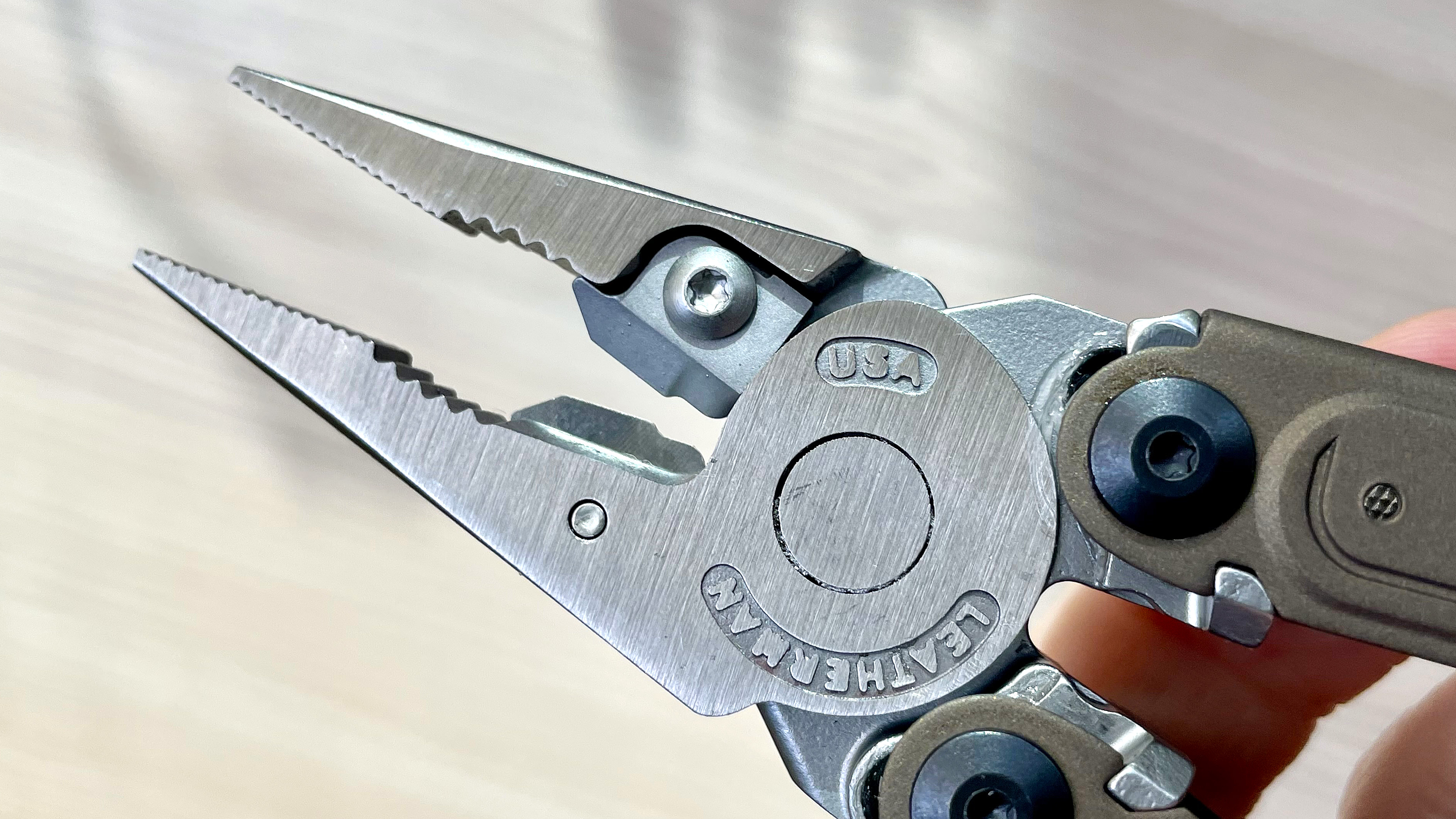 Close-up of the Leatherman Arc multi-tool