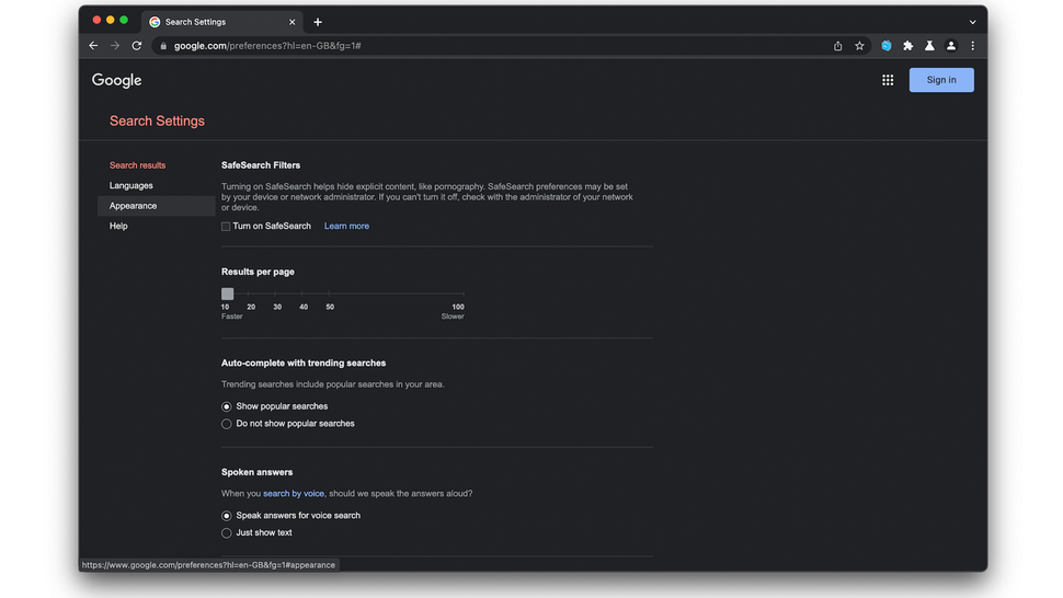 how-to-enable-dark-mode-in-google-search-techradar