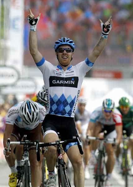 Stage three winner Tyler Farrar (Garmin-Cervelo)