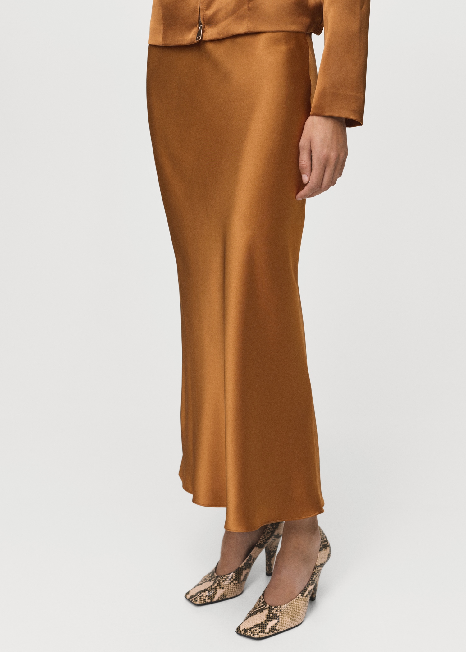 Midi Satin Skirt - Women | Mango United Kingdom