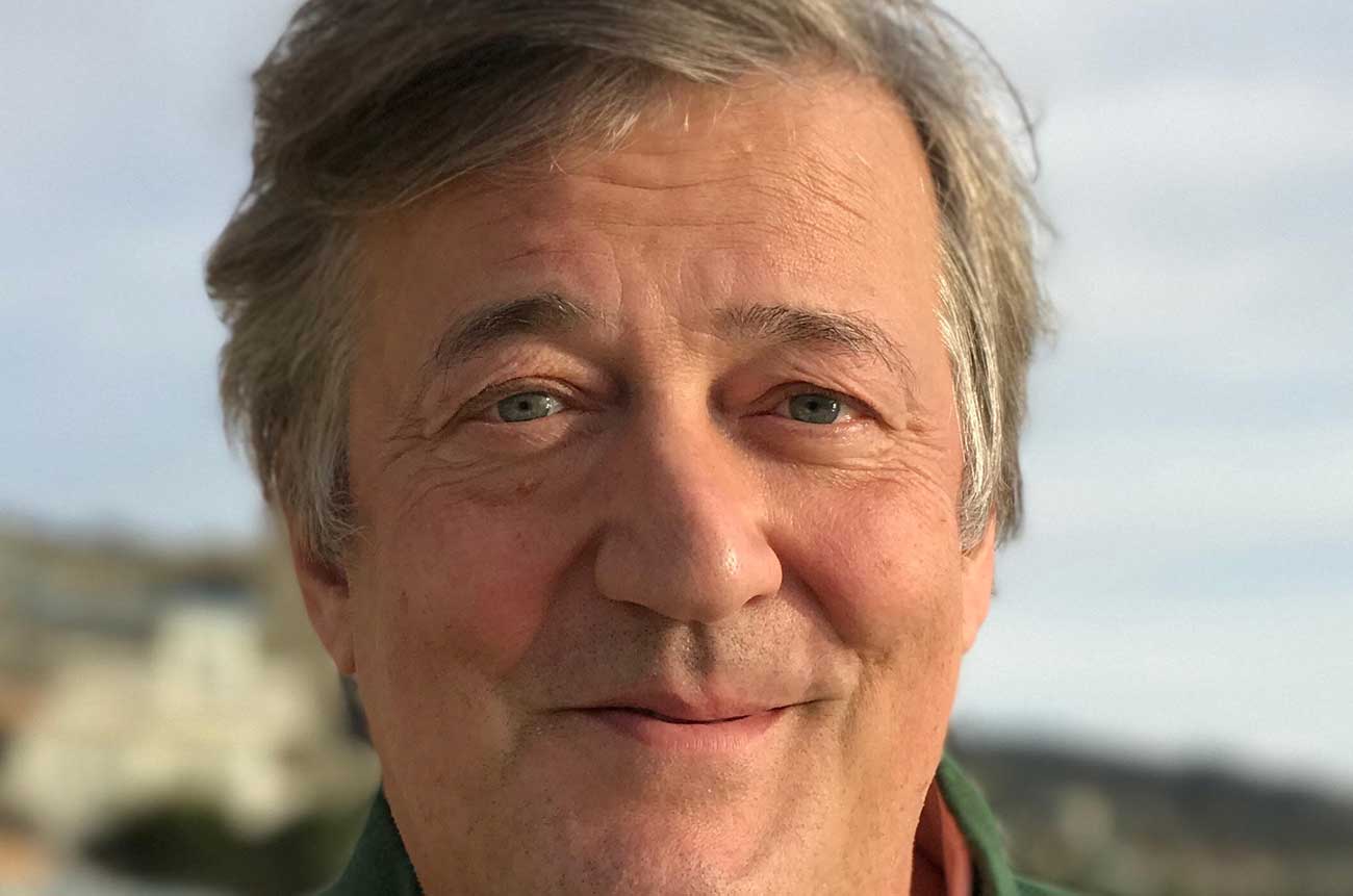 Stephen Fry features in the new film, Sparkling: the story of Champagne, released June 2021.
