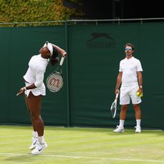 Serena Williams with coach Patrick Mouratoglou. Credit: Getty