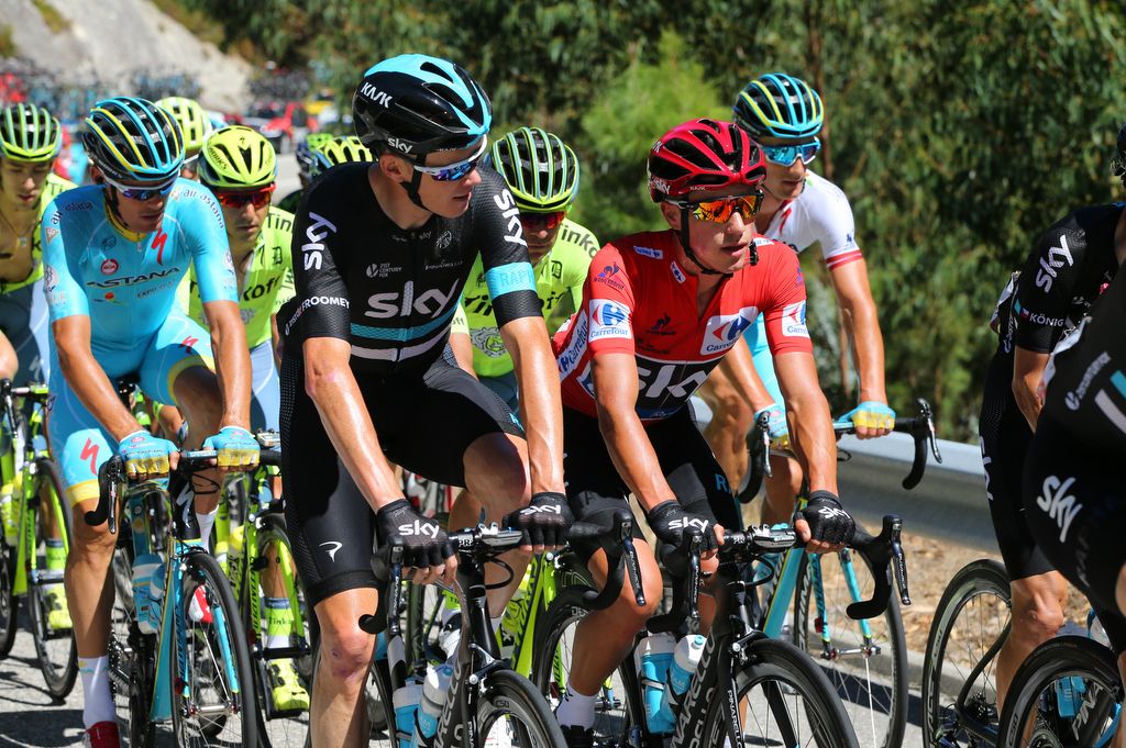 Peter Kennaugh (Team Sky) sitting comfortably in the bunch