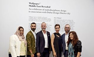 The 'Middle East Revealed' team, left to right: Maitha Al Suwaidi, Senior Business Development Manager at Dubai Design District (d3); Khalid Shaffar, Designer; Mark Stobbs, d3 Marketing Director; Nadine Kanso, Jewellery Designer; Cyril Zammit, Design Days Dubai Director; Yasmeen Abuamer, Senior Marketing Specialist