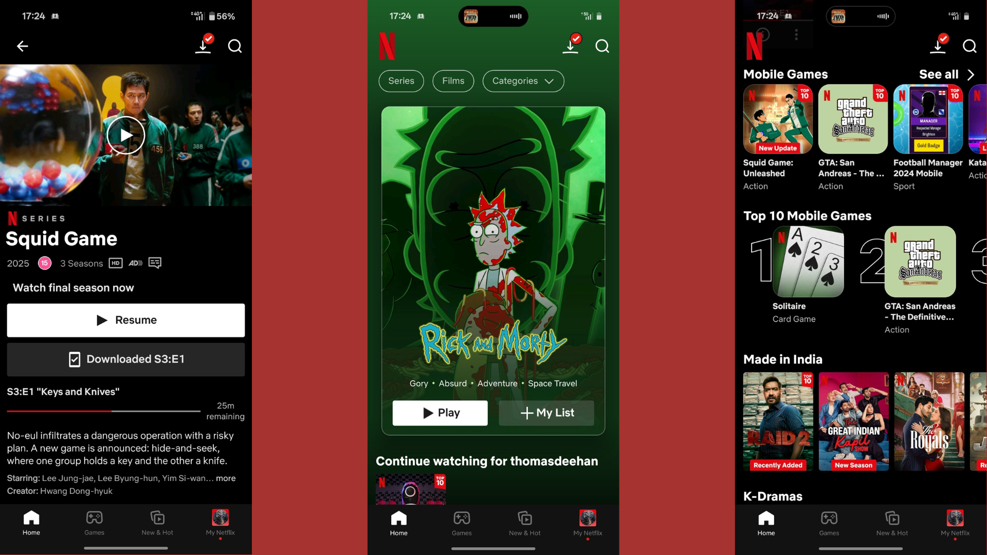 Netflix interface