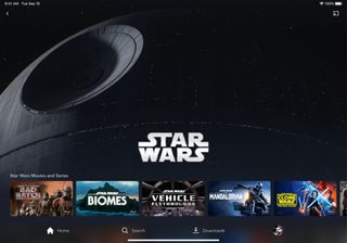 Disney Plus Star Wars landing page
