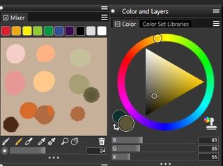 Corel Painter 2019 Mixer Palette
