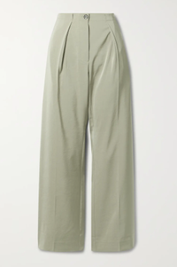 Acne Studios Pleated crinkled-twill wide-leg pants $420 $252 | Net-A-Porter