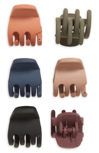 Assorted 6-Pack Resin Jaw Hair Clips