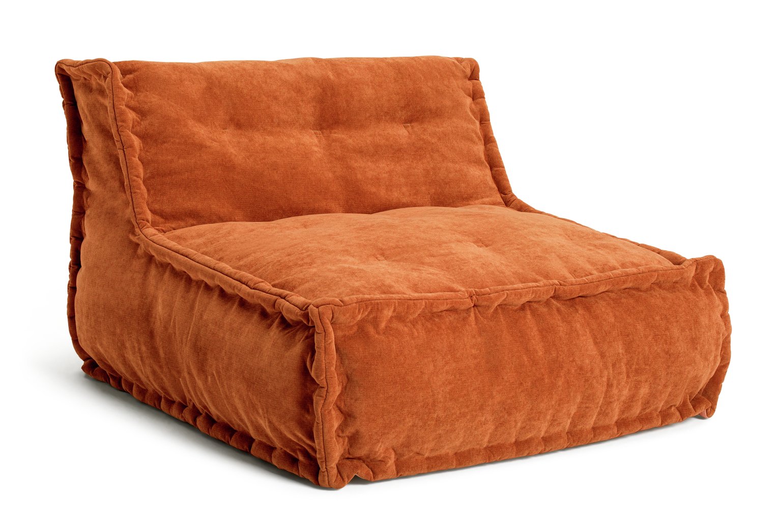 Habitat Estelle Quilted Bean Bag - Rust