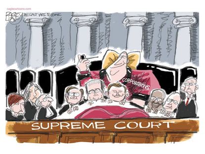 Political cartoon Supreme Court corporations