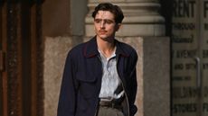 Timothée Chalamet filming Marty Supreme