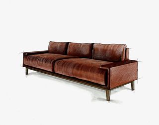A sketch of the Varick sofa from William Gray
