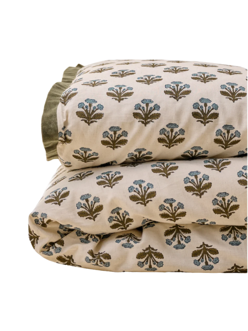 Elaine Block Print Duvet - Full/queen
