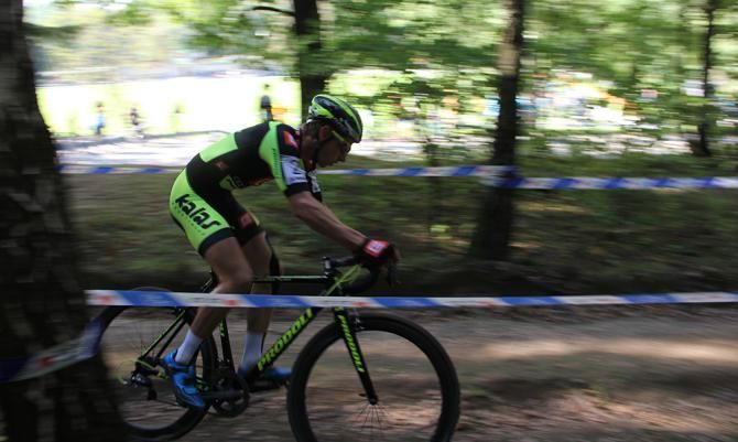 Ondrej Bambula (CEZ Cyklo Team Tabor) was alone most of the race and couldn't bridge to fight for the podium