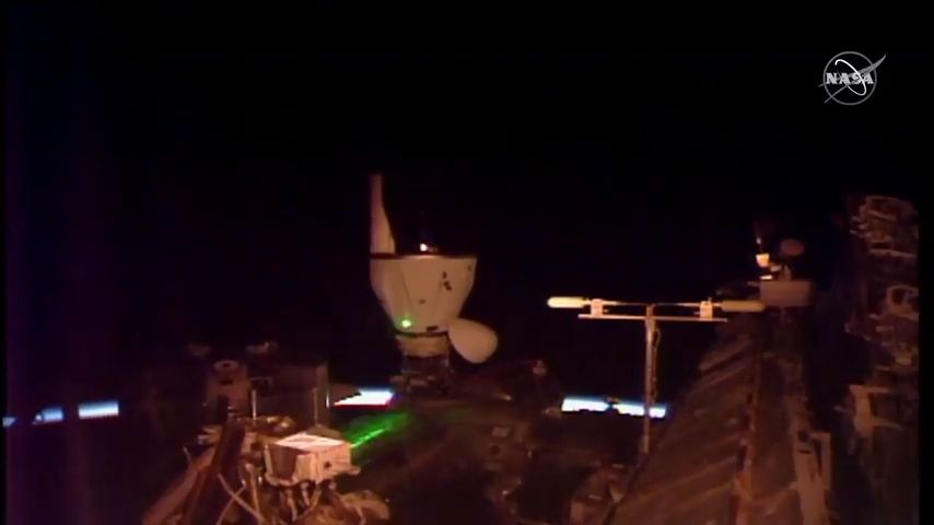 SpaceX's Dragon CRS-21 cargo spacecraft docks with the International Space Station, on Dec. 7, 2020.