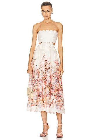 Devi Scallop Midi Dress