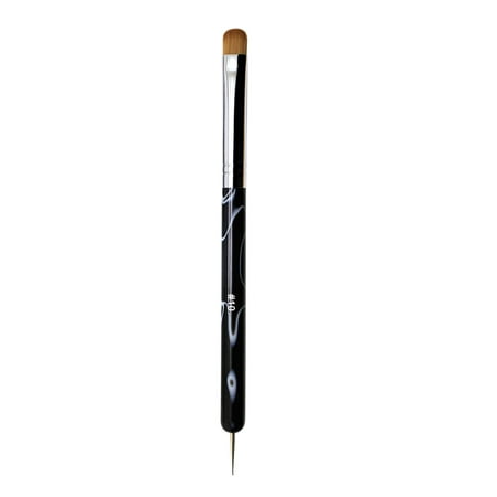 Kokovifyves French Manicure Brush -Two Way Nail Art Brush With Dotting Manicure Tool for Manicure Cuticle Clean Up Nail Art Design , Nail Dotting Pen
