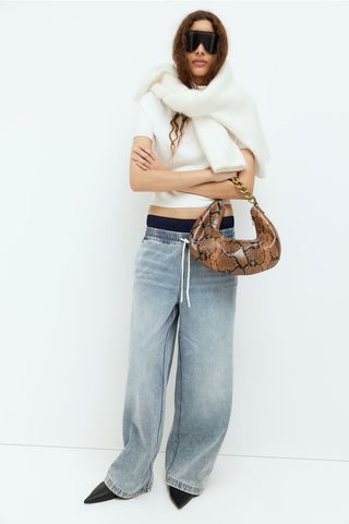 Denim Pull-On Trousers