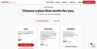 Bitwarden vs LastPass - LastPass' pricing plans