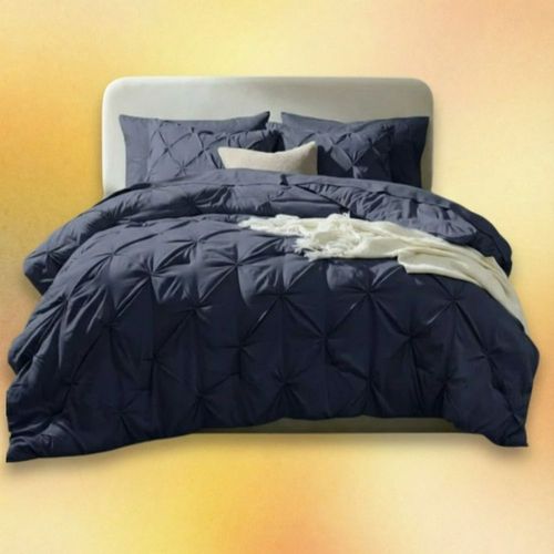 Nestl Bed-In-A-Bag Pleated Comforter Set With Bed Sheets 