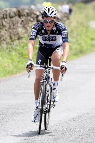 Jonny Bellis (SaxoBank) back in race action.