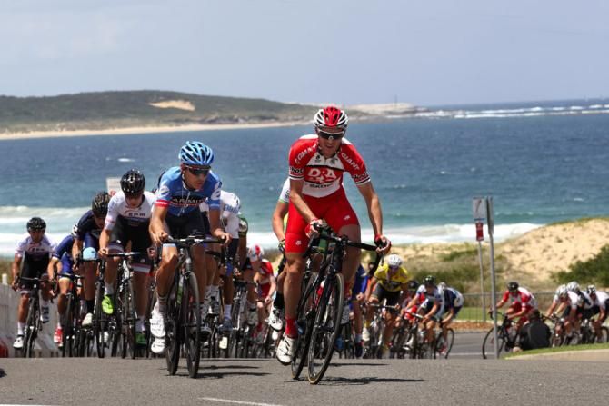 Drapac on the front of the peloton
