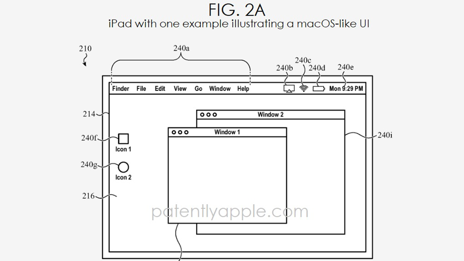 Patent showcasing a macOS mode on iPad