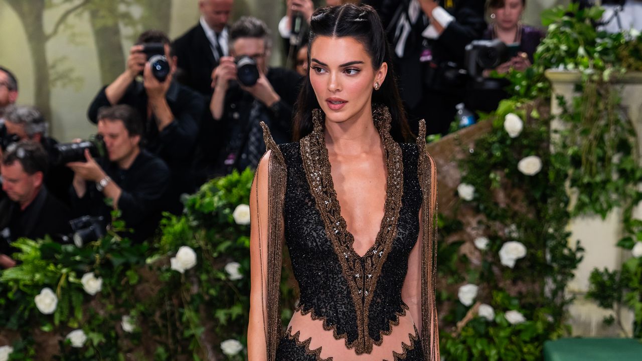 Kendall Jenner at the 2024 Met gala in an archival Givenchy gown