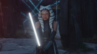 Ahsoka with lightsaber drawn in Episode 4